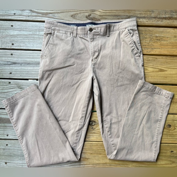 Sonoma flex wear 36x34 grey khaki tan pants - Men’s - Picture 2 of 10